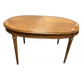 Oval Wood Dining Table French Style