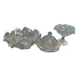 Pressed Glass Collection 3 Pieces