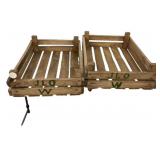 Antique J Low W Wood Crates 16"h., 24"w