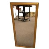 Gold-Framed Rectangular Wall Mirror