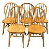 Set of 5 Windsor Style Dining Chairs