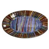 Hand-Painted Ceramic Mustard Seed 2007 Oval Platte