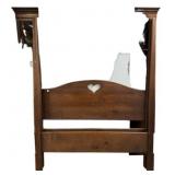 60" Queen Heart Pine Poster Bed