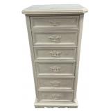 White Painted 6-Drawer Lingerie Chest