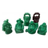 Set of 6 Laughing Buddha Figurines