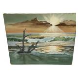 Juanelle Myers 1991 Ocean Sunset Oil
