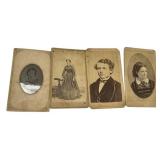 Lot of 4 Civil War Era CDV Photos