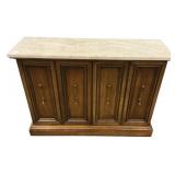 Marble Top Wood Sideboard Cabinet
