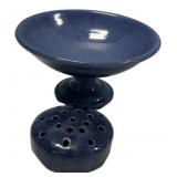 Blue Ceramic Pedestal Incense Burner