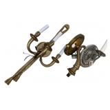 Brass Candelabra Wall Sconces Pair