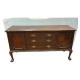 Queen Anne Style Mahogany Sideboard