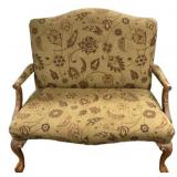 Queen Anne Style Upholstered Settee