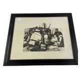 17"w., 14"h Signed Roland Golden Civil War Print