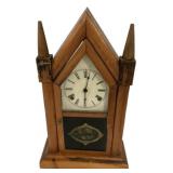 Antique Steeple Clock Wood Case