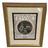 Framed 1911 The Etude Magazine Cover