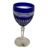 Waterford Cobalt Blue Cut Crystal Goblet
