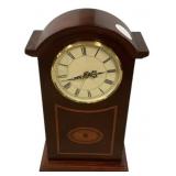 Inlaid Wood Mantel Clock
