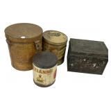 Lot of 4 Antique Advertising Tins