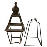 Antique Metal Lantern Frames Pair