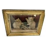 Currier & Ives White Kitties Print