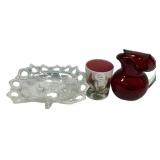 Glass & Ceramic Lot of 3 Pieces