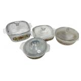 Corning Ware & Pyrex Casserole Set 4pc