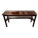 Laminate Mahogany Console Table with Arched Apron