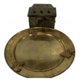 Brass Tray and Trinket Box