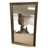 Gold-Tone Framed Beveled Wall Mirror