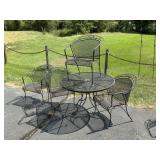 Wrought Iron Patio Table & 4 Chairs