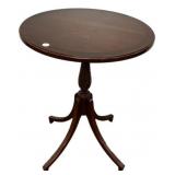 Mahogany Round Pedestal Side Table