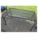 Black Wrought Iron Patio Coffee Table