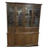 20th Century Regency style walnut China cabinet 78