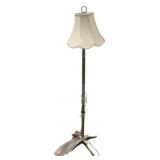 Brass Tripod Base Floor Lamp w/ Shade