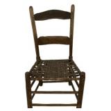 Antique Ladderback Chair Woven Seat