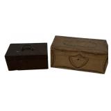 Two Antique Wooden Storage Boxes