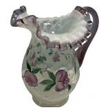 Fenton Hand-Painted Glass Pitcher