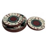 Hand-Painted Ceramic Plate Set