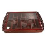 Chinese Rosewood Glass Display Case
