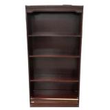 Dark Particle Cherry 5-Shelf Bookcase