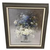Signed Floral Still Life Oil Painting
