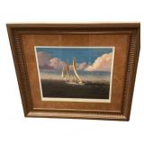 Signed Eric McDonald Print of Inbound at Ship Isla