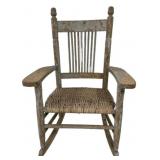 Antique Wood Spindle Rocking Chair