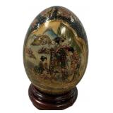 Satsuma Style Hand-Painted Egg on Stand