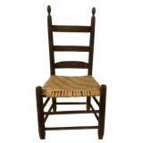 Antique Ladderback Chair Woven Seat