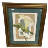 Framed Calla Lily Print Signed