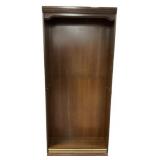 Dark Particle Wood Bookcase with Crown Molding