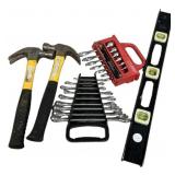 Hand Tool Lot Hammers Wrenches Level