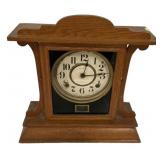 Ingraham Eight Day Oak Mantel Clock