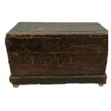 Antique Painted Wood Storage Chest